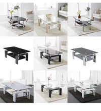 Load image into Gallery viewer, Modern Rectangle Oval Glass & Chrome Living Room Coffee Table