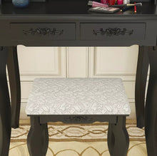 Load image into Gallery viewer, Ashland black dressing table set with mirror