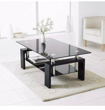 Load image into Gallery viewer, Modern Rectangle Oval Glass & Chrome Living Room Coffee Table