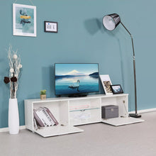 Load image into Gallery viewer, Modern TV Unit Cabinet Stand High Gloss Doors 160cm with LED Lights Drawers