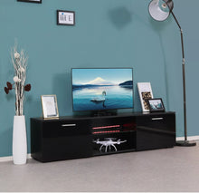 Load image into Gallery viewer, Modern TV Unit Cabinet Stand High Gloss Doors 160cm with LED Lights Drawers