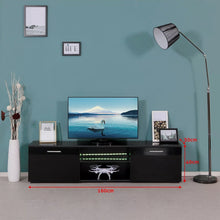 Load image into Gallery viewer, Modern TV Unit Cabinet Stand High Gloss Doors 160cm with LED Lights Drawers