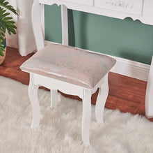Load image into Gallery viewer, White Victorian Mirror Dressing Table