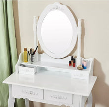 Load image into Gallery viewer, Ashland White dressing table set with mirror