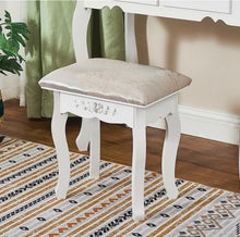 Load image into Gallery viewer, Ashland White dressing table set with mirror