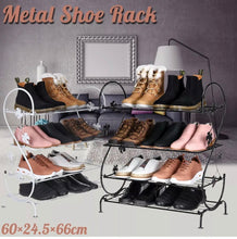 Load image into Gallery viewer, Metal Shoe Rack Stand 4 tier Organiser Shelves Holder Plants Stand Home Decor