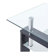 Load image into Gallery viewer, Modern Rectangle Oval Glass & Chrome Living Room Coffee Table