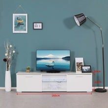 Load image into Gallery viewer, Modern TV Unit Cabinet Stand High Gloss Doors 160cm with LED Lights Drawers