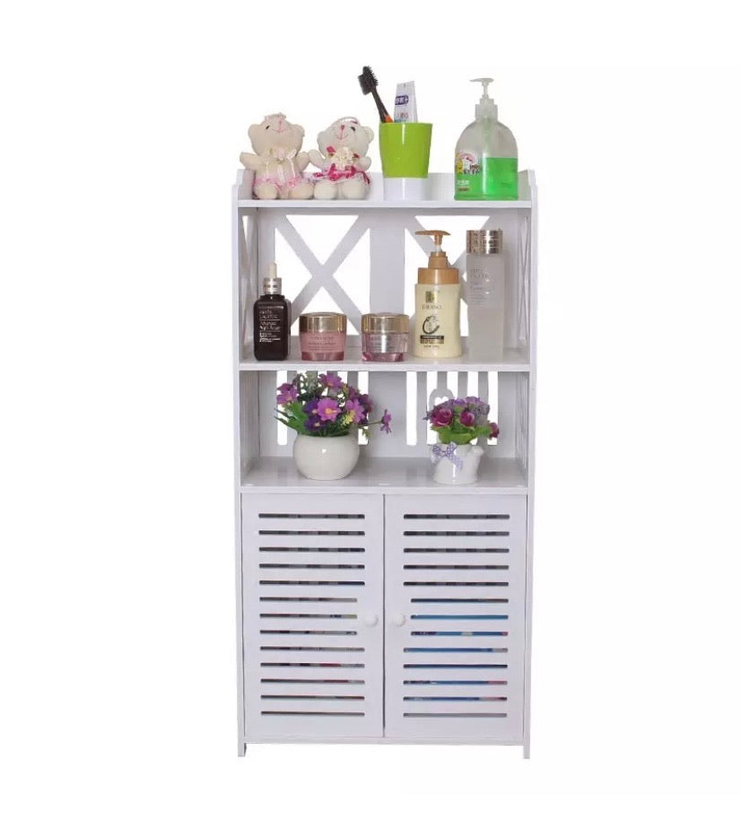 Bathroom Cabinet Unit Storage Organiser, White