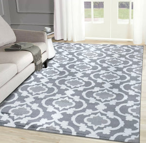 Geometric Grey Area Rug