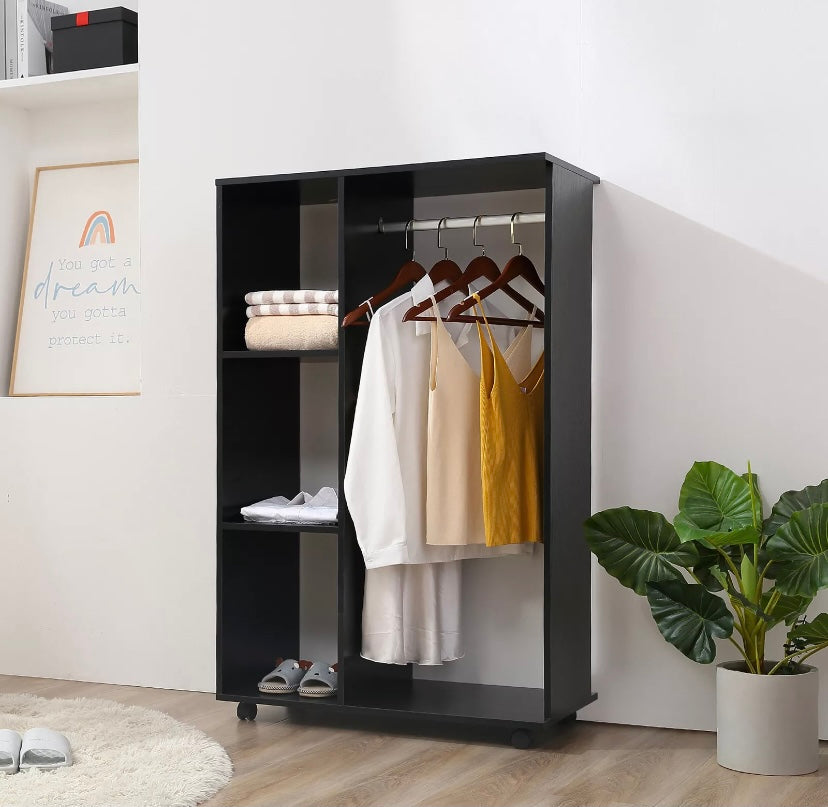 Open Wardrobe with Wheels