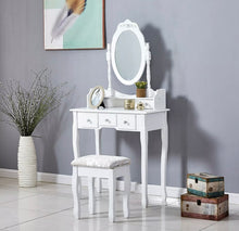 Load image into Gallery viewer, 3 drawer Dressing Table with diamond knobs