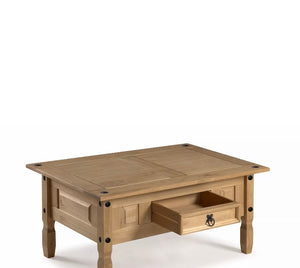 Wood Coffee Table Sale with 1 drawer, Solid Wood.