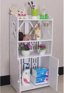 Bathroom Cabinet Unit Storage Organiser, White