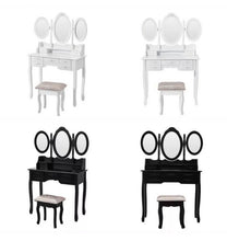 Load image into Gallery viewer, White Dressing Table 7 Drawers and 3 Mirrors