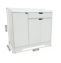 Load image into Gallery viewer, Wooden Shoe Cabinet organiser, White.